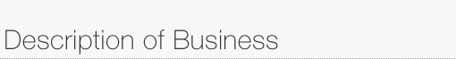 Description of Business